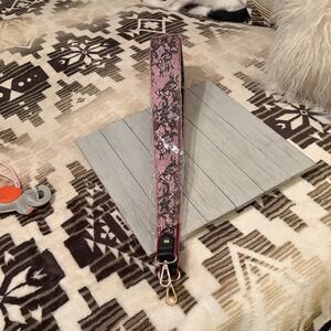 Pink Snake Print Bag Strap